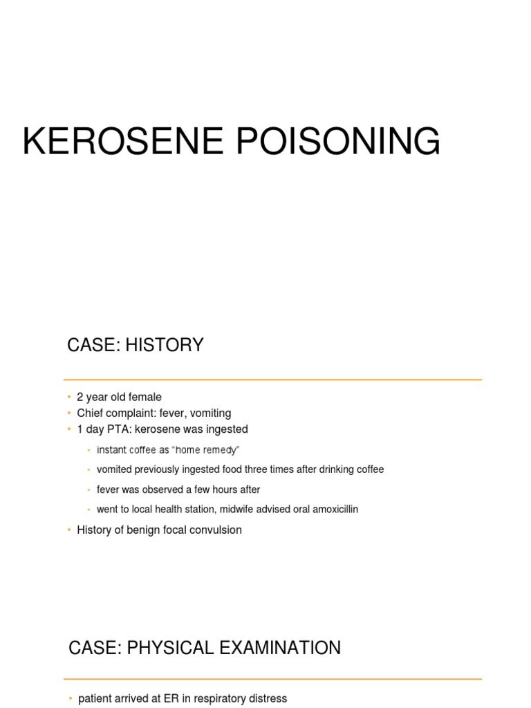 Kerosene Poisoning PDF Lung Pneumonia