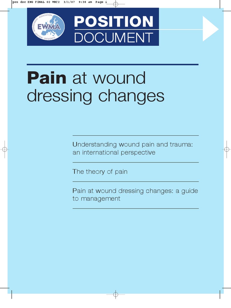 At Wound Dressing Changes Document PDF Pain Nervous System