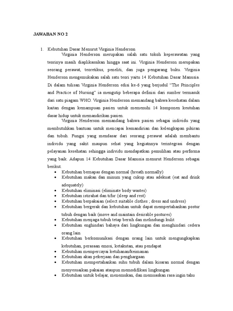 14 kebutuhan dasar manusia pdf