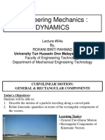 Engineering Mechanics Curvilinear Motion Components