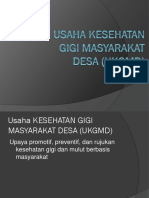 Usaha Kesehatan Gigi Masyarakat Desa (Ukgmd)