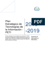 PETIC 2016 2019 Actualizacion