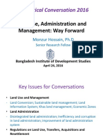 BIDS Critical Conversation 2016: Land Use, Administration and Management: Way Forward