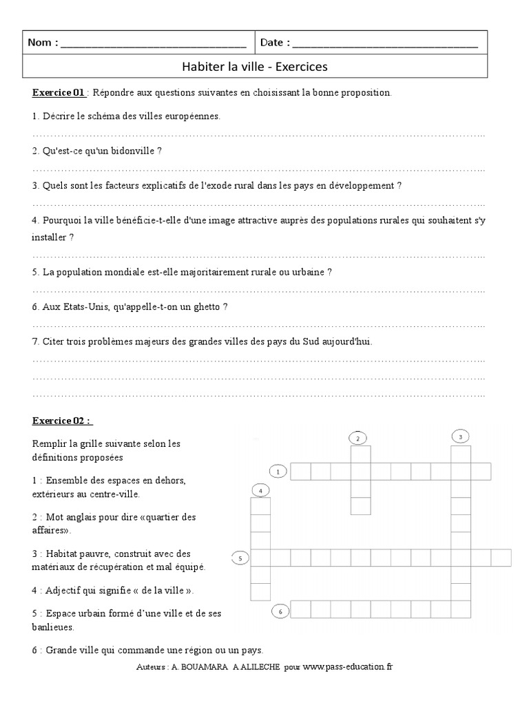 Habiter La Ville De Demain 6ème Pdf