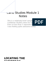 Caribbean Studies Module 1 Notes