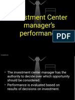 Investment Center Manager's Performance