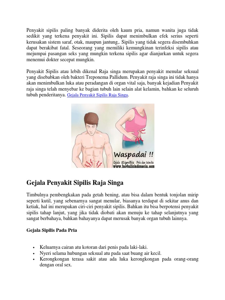Gejala Penyakit Sipilis Raja Singa Pdf