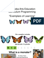 Manitoba Arts Education Curriculum Programming "Exemplars of Learning"