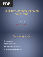 Introduction To Computing