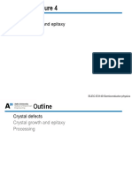 Crystal defects, growth and epitaxy