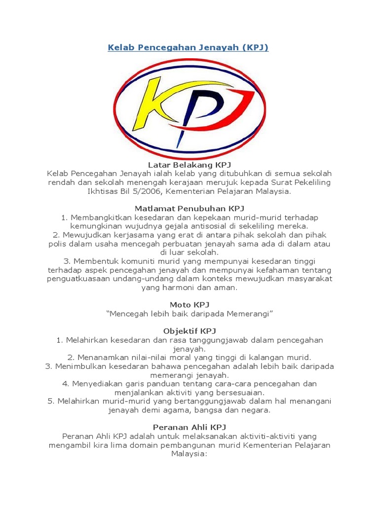 Sejarah Kpj Pdf