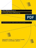 Harold O. Fried, Shelton S. Schmidt, C. A. Knox Lovell-The Measurement of Productive Efficiency - Techniques and Applications (1993)