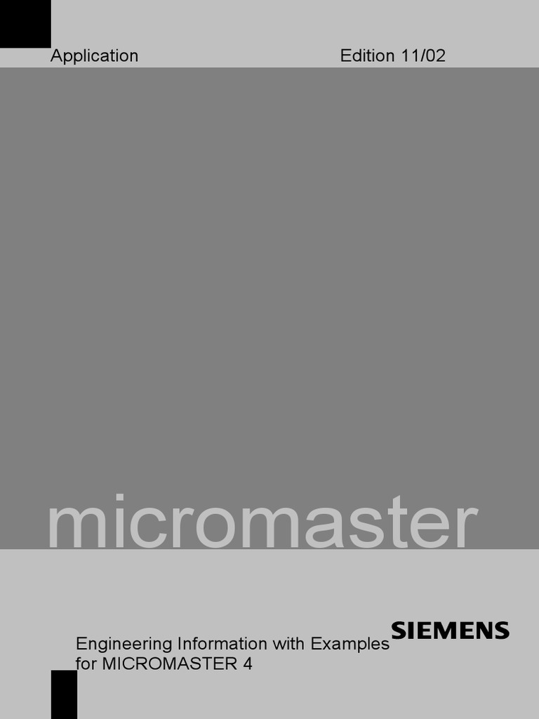 Siemens MM4 - Engineering Information | PDF | Power Inverter | Rectifier