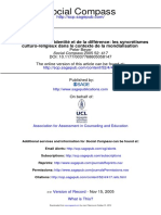 BEYER - Au Croisement de L'identite Et de La Diffe Rence - Les Syncre Tismes Culturo-Religieux Dans Le Contexte de La Mondialisation