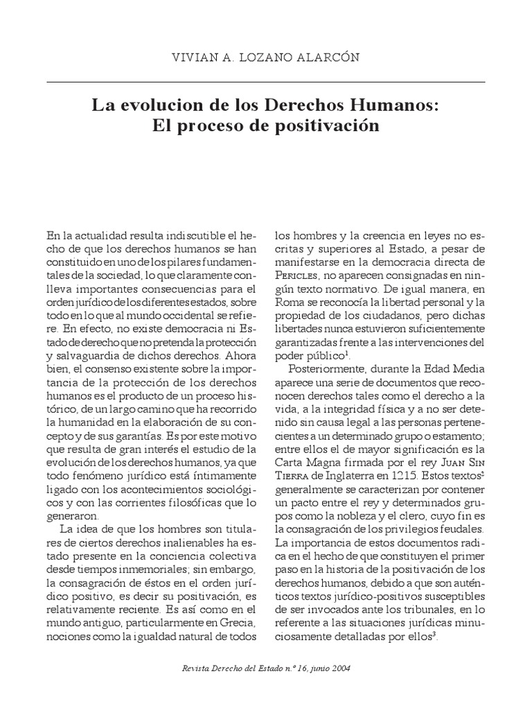 La Evolución de Los DDHH | PDF | Derechos humanos | Derechos