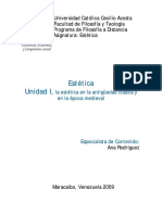 Estética en la antigüedad clásica y la Edad Media