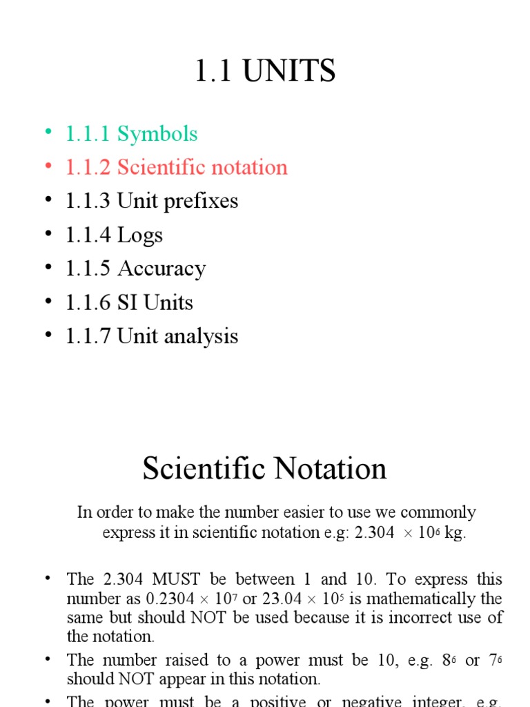 Understanding Units and Notation | PDF | Litre | Kilogram