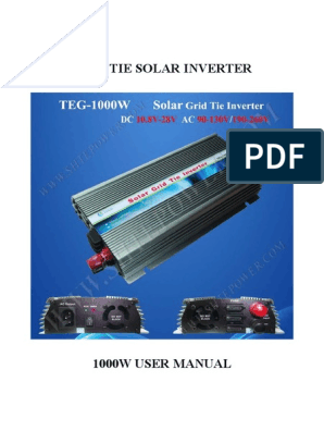 Manual Grid Tie Inverter, PDF, Power Inverter