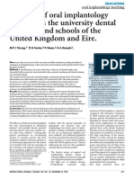 A Survey of Oral Implantology Teaching