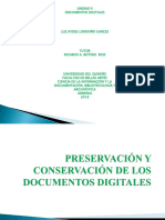 Preservación y Conservación de Los Documentos Digitales