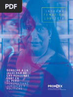 Informe LGTB Informe LGBT 2018. Derecho a la igualdad de las personas LGBT en el Perú