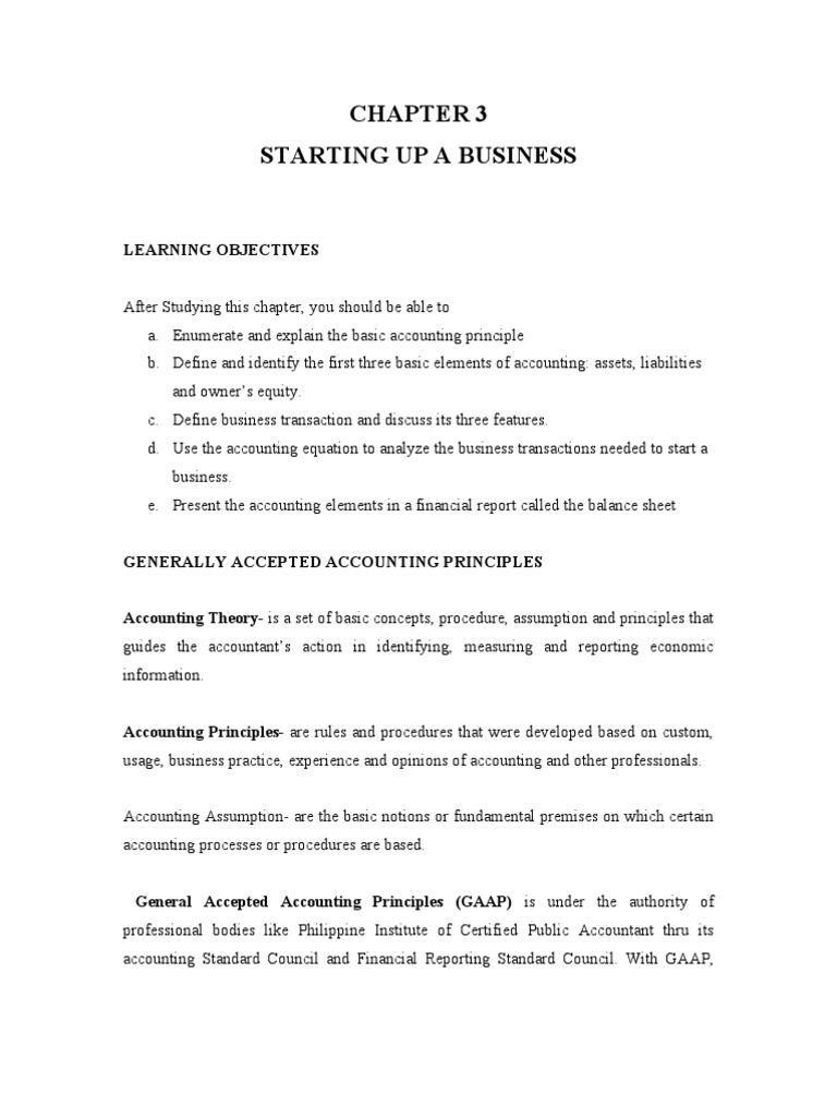 CHAPTER 3-Starting Up A Business | PDF | Expense | Equity (Finance)