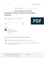 Effect of Moisture Content On Tensile Properties of Paper-Based Food