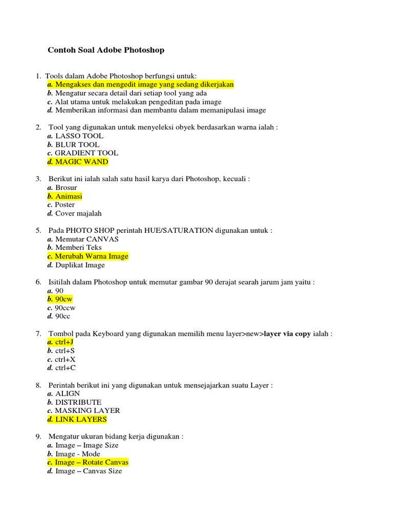 Soal Photoshop Pdf