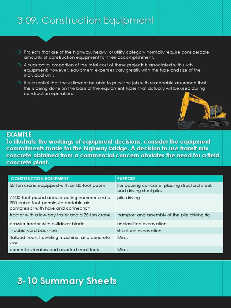 309. Construction Equipment PDF Heavy Equipment Labour Economics