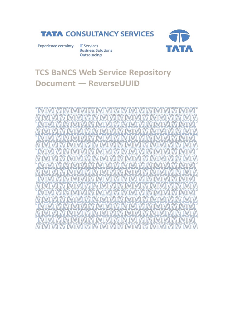 TCS BaNCS Service Repository Document - ReverseUUID | PDF ...