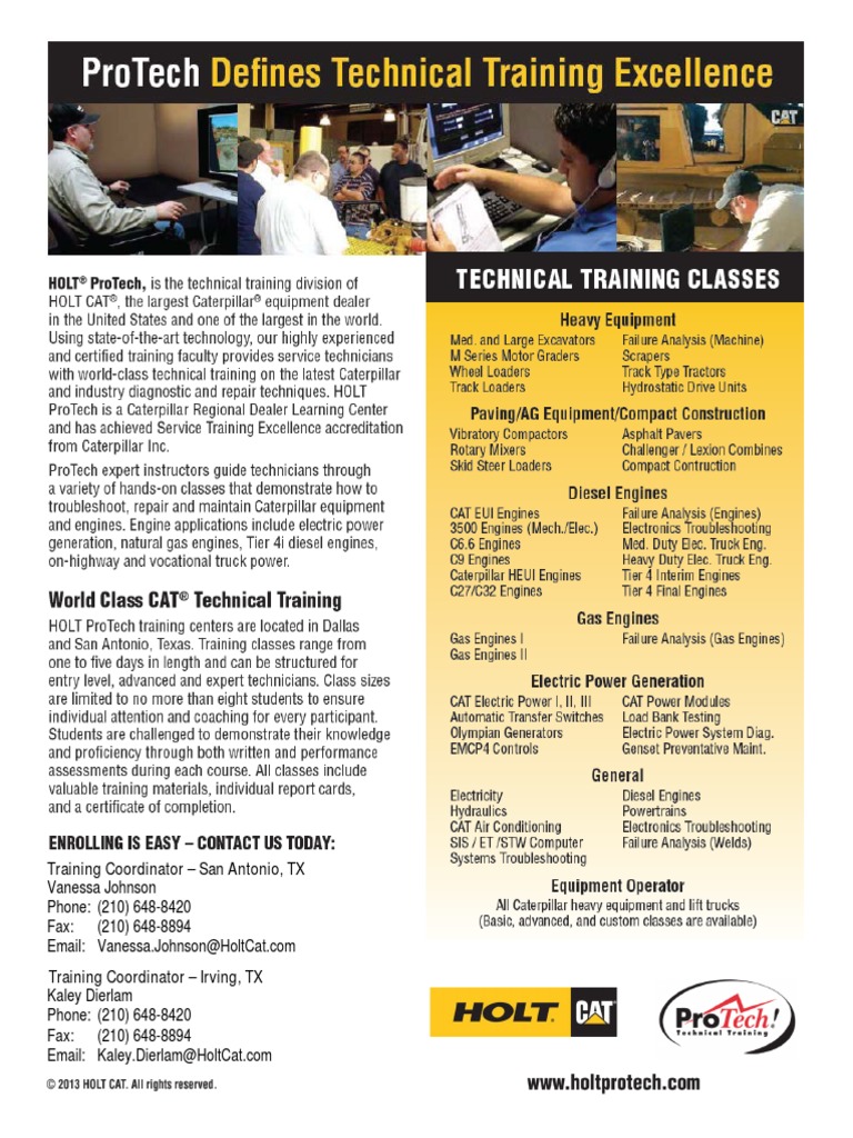 One Page Brochure 2012 ProTech Technical Training | PDF