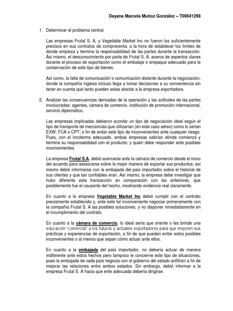 Caso Melon Amargo PDF Exportaciones Precios