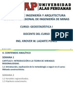 Geoestadistica i Uap Ing. Minas Semana 1