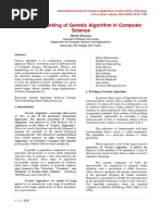 Role and Working of Genetic Algorithm in Computer Science: Manik Sharma