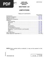 SECTION 1-01 Limitations: Airplane Operations Manual