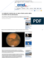 La Radiación Cósmica de Un Viaje a Marte Podría Dañar El Cerebro de Los Astronautas _ Emol.com