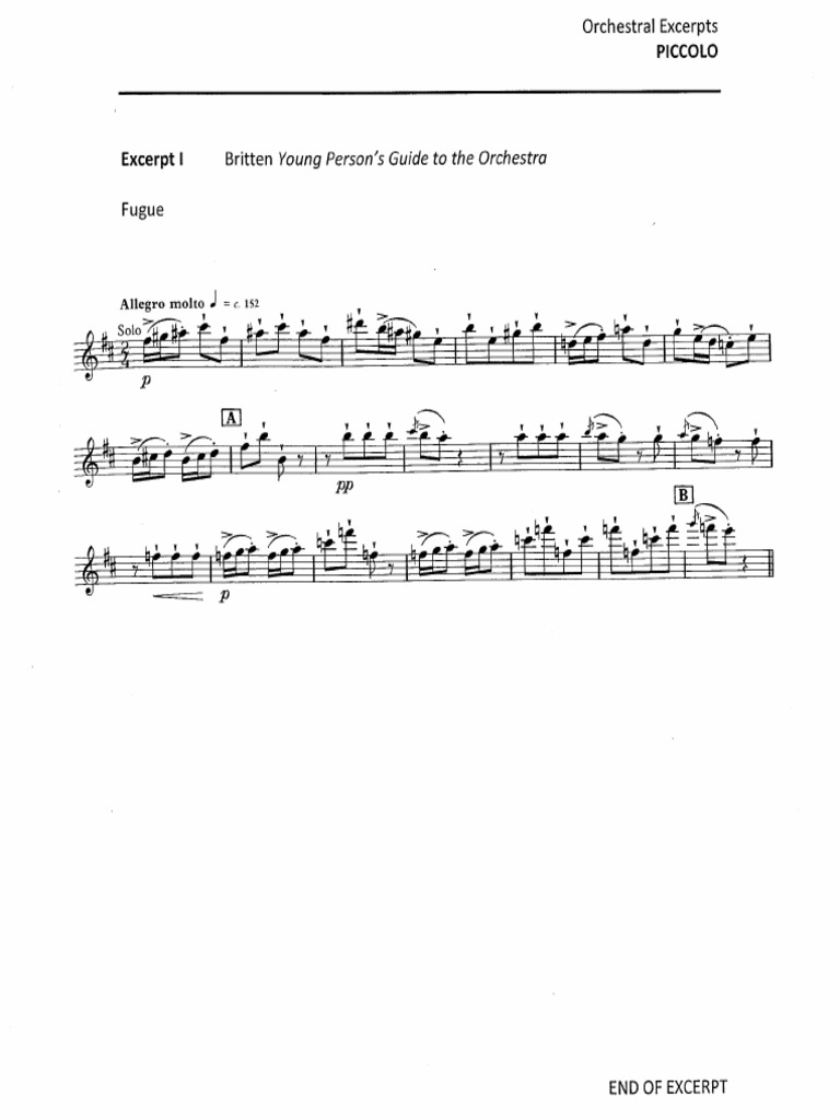 ADO Piccolo Excerpts PDF