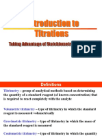 Chapter 7-Titrations (Taking Adv. of Stoich. Reactions)