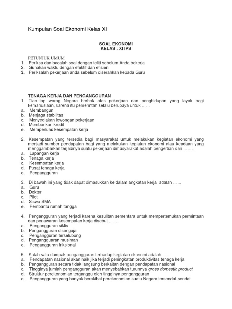 15+ Contoh soal uas ekonomi makro semester 2 ideas in 2021 