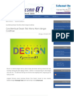 Cara Membuat Desain Teks Warna Warni Dengan CorelDraw PDF
