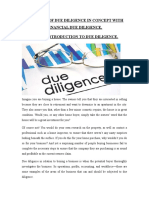 Due Diligence in Concept With Financial Due Diligence
