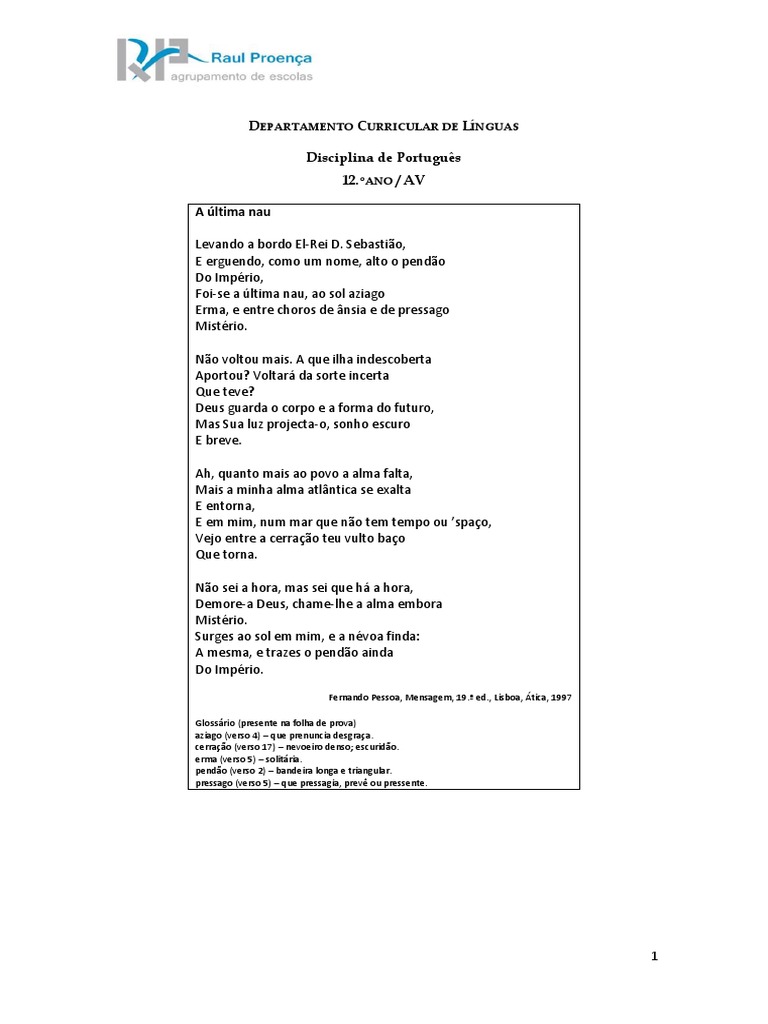 Análise do Poema 