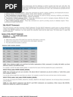 SQL Commands:: Syntax of SQL SELECT Statement