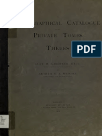 A Topographical Catalogue of The Private Tombs of Thebes - Alan H. Gardiner 1913 A.O