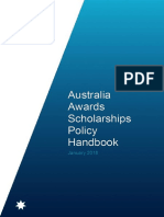 Aus Awards Scholarships Policy Handbook