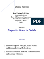 Material Science: Imperfections in Solids