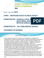 Monetary & Fiscal Policy