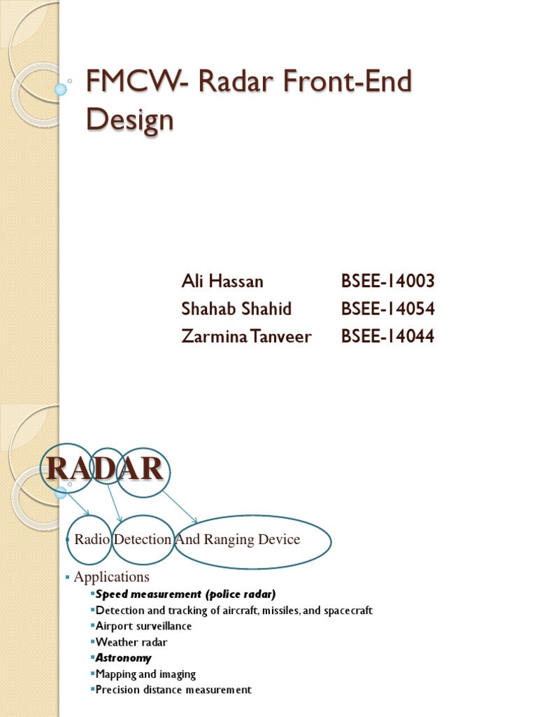 FMCW Radar Design Overview | PDF