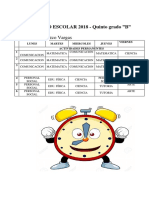 HORARIO ESCOLAR 2018