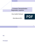 Modelos Lineares Generalizados Regressão Logistíca